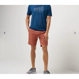 TravisMathew Step Dance Shorts 36 Burnt Orange 9in Inseam Golf Active NWT